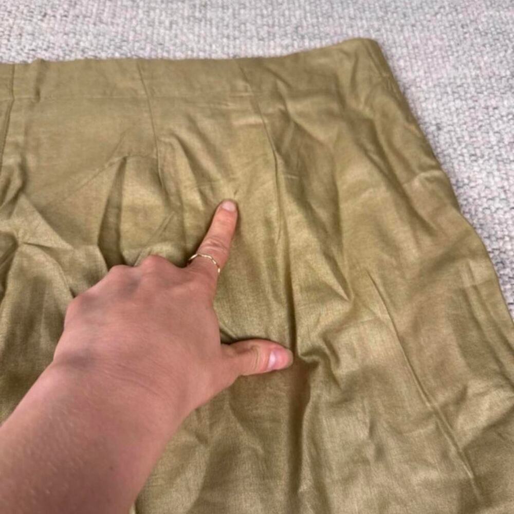 Linen-style summer pants light brown tan - size XXL from Fabindia, made in India - Picture 8 of 8